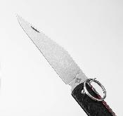 DGR2403BKSW Couteau DAGGERR Peremen Saigak Lame Acier 8Cr14MoV Stonewash Manche FRN Noir Ring Lock - Livraison Gratuite