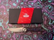 DTK3897MR  Dreamtech Micarta Red | Lame Drop Point Acier D2 Satin | Manche Red Micarta Liner Lock - Livraison Gratuite