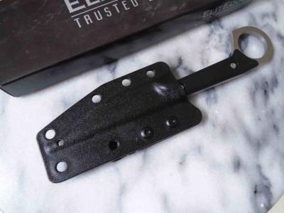 EE20691SL – Lot de 3 ElitEdge Kiridashi Satin – Couteau Lame Acier 440 Manche Synthétique Noir – Étui Ceinture Plastique Noir – Livraison Gratuite