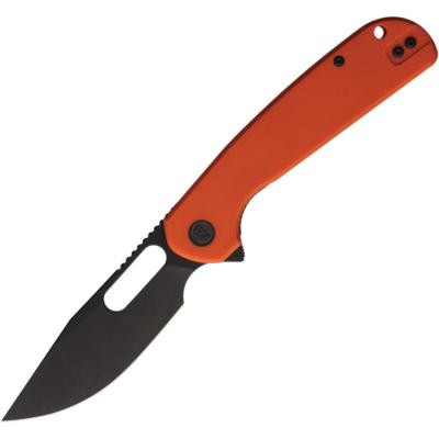 EUT020 Couteau Pliant Eutektik Trinity Lame Acier 14C28N Manche G10 Orange Linerlock - Livraison Gratuite