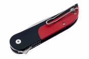 FKCDF019 Couteau Finch Devil’s Finger Lame Acier 14C28N Satin Stonewash Manche G10 Smokeout Noir Rouge Linerlock – Livraison Gratuite