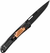 G1068144 Couteau Gerber Affinity | Lame Drop Point Acier D2 Black | Manche Cuivre  Frame Lock - Livraison Gratuite