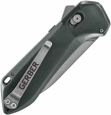 G30001738 Couteau Gerber Highbrow Compact | Lame Drop Point Acier 7Cr17MoV | Manche Alu Gray & Ouverture Assistée - Livraison Gratuite