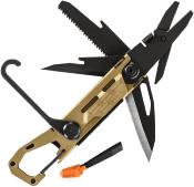 G3845 — Couteau Multifonction Gerber Stake Out Lame Acier Scandi Manche Aluminium Champagne Frame Lock Manche Aluminium Champagne Livraison Gratuite