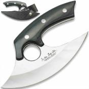 GH5074 Gil Hibben Legacy Ulu | Lame Acier 5Cr15 | Manche Pakkawood Noir | Housse Cuir - Livraison Gratuite