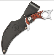 GH5099 Gil Hibben Karambit Bloodwood Lame 5Cr15MoV Etui Cuir - Livraison Gratuite