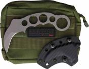 HDTAR15KG Tarani AR15 Karambit – Lame Acier D2 | Finition PVD Gris Étui Kydex Ulti Clip - Livraison Gratuite