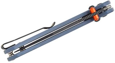 J1960BGY Couteau CJRB Bolt Blue Lame Drop Point Acier AR-RPM9 Manche G10 Recoil Lock - Livraison Gratuite