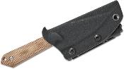 KI1040S7 Couteau Kizer Mini Harpoon Lame Fixe Micarta Marron Housse Kydex - Livraison Gratuite