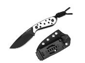 KI1081A3 Couteau Kizer Cutlery BUDDY Lame Drop Point Nitro-V Manche G10 Black & White Etui Kydex - Livraison Gratuite