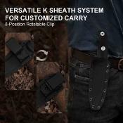 KI1103A2 Kizer Drop Bear Fix 7 – Couteau Bushcraft Lame Acier 1095HC Black Manche Black G10 étui kydex - Livraison Gratuite