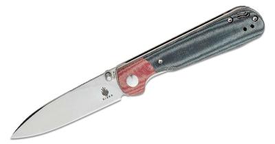 KIV3587C1 Couteau Kizer PPY Micarta Gray/Red Lame Acier 154CM IKBS - Livraison Gratuite