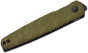 KIV3722A2 Couteau KIZER Bamboo Lame Drop Point Acier Nitro-V Manche G10 Green - Livraison Gratuite