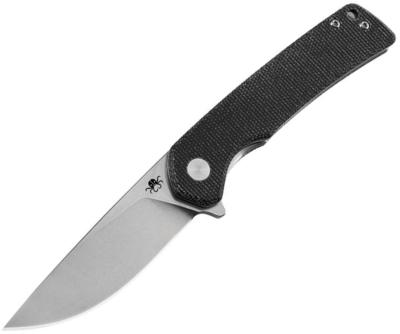 KKNJ147SBKD Couteau Pliant Klaken Virex Pro Drop Point Lame Acier 14C28N Manche Micarta Noir Linerlock - Livraison Gratuite