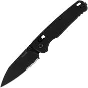 KS6105BLKST Couteau Kershaw Bel Air Black Serr Lame Acier CPM-MagnaCut Made USA - Livraison Gratuite