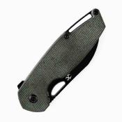 KT1022A2 Kansept Model 6 Green– Couteau Pliant Lame Acier 154CM Black Stonewash Wharncliffe Manche Micarta Vert Liner Lock – Livraison Gratuite