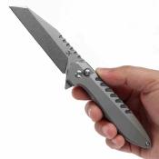 KT1093F6 Kansept Kosame – Couteau pliant Button Lock Lame Acier 154CM Manche Titane & G10 Jade - Livraison Gratuite