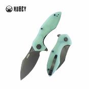 KU236Q Kubey Noble – Couteau pliant Liner Lock Lame Acier 14C28N Blackwash Manche Jade G10 - Livraison Gratuite