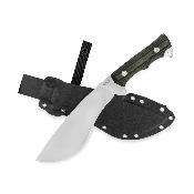 KUB241E Kubey Destroyer | Couteau à Lame Fixe Kukri | Lame Acier D2 | Manche G-10 Noir | Housse Kydex - Livraison Gratuite