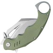 KUB261B Couteau Kubey Wrath Karambit Green G10 Lame Acier 14C28N IKBS - Livraison Gratuite 