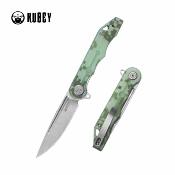 KUB312V Couteau pliant Kubey Mizo | Lame Drop Point Acier 14C28N Manche G10 camouflage Linerlock - Livraison Gratuite