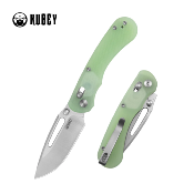 KUB504C Couteau Pliant Kubey Stalker Lame Acier D2 (HRC 60-62) Manche G10 Jade Crossbar Lock - Livraison Gratuite