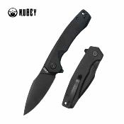 KUB901Y Couteau pliant Kubey Calyce  | Lame Drop Point 83 mm | Acier 14C28N | Manche G10 Noir | Roulements Céramique - Livraison Gratuite