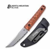 NMB2416OR Couteau North Mountain Blade Chop Mini | Lame Acier SLD-MAGIC | Manche G10 Orange/Noir | Étui Kydex - Livraison Gratuite