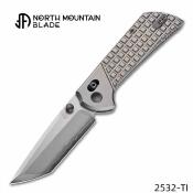 NMB2532TI North Mountain Blade - Couteau Chop Crossbar Lock Lame Acier SLD Magic Tanto Manche Titane - Livraison Gratuite