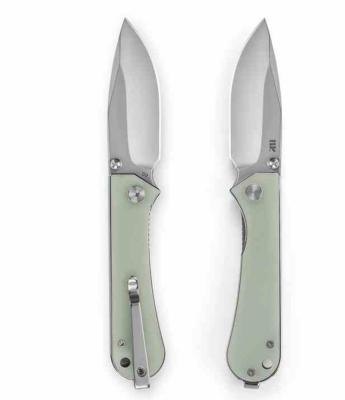 NUKS131005 Couteau NUKNIVES Kumpanter Lame Acier D2 Manche G10 Jade Liner Lock Ball Bearing - Livraison Gratuite