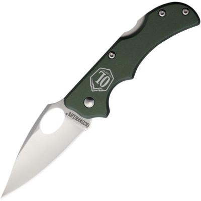 OLM005G Couteau Pliant Outdoor Life Summit Lame Acier Inox Manche Aluminium Vert Lockback - Livraison Gratuite