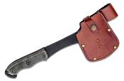 ON4230 Hache Ontario Camp Plus Hatchet Lame Acier Carbone 1075 Etui Cuir Made USA - Livraison Gratuite