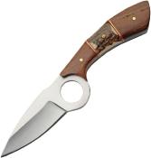 PA203510WD Couteau Rite Edge Bois/Bois Cerf Hunter Lame Acier Inox Étui en Cuir - Livraison Gratuite