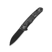 QS140A2 Couteau QSP Otter Aluminium Foil Carbon Fiber Lame Acier S35VN IKBS - Livraison Gratuite