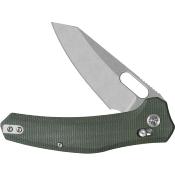 QS164B1 Couteau QSP Emu Green Glyde Lock Lame Acier Sandvik 14C28N Style Wharncliffe Sw - Livraison Gratuite