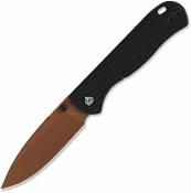 QS170A3 Couteau QSP Ferret | Lame Clip Point Acier Nitro-V Rose Gold | Manche Black G10 Liner Lock - Livraison Gratuite