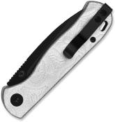 QS170D2 — Couteau QSP Ferret Lame Acier Nitro-V 59-61 HRC Black Drop-Point Manche Plaquettes G10 Aluminum Foil Linerlock Thumb Stud Clip Livraison Gratuite