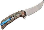 REA191 Reate Knives PL-7 – Couteau lame Acier Nitro-V Trailing Point Manche Micarta Red/Black Verrouillage Pivot Lock Clip Titane - Livraison Gratuite