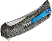 REA192 Reate Knives PL-7 – Couteau lame Acier Nitro-V Trailing Point Manche Micarta Black/Green Verrouillage Pivot Lock Clip Titane - Livraison Gratuite