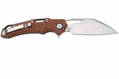 RR2611 Couteau Pliant Rough Ryder | Lame Wharncliffe Acier D2 Satin | Manche Brown Canvas Micarta Liner Lock - Livraison Gratuite