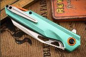 RR2639 Rough Ryder Miami Fast  | Lame Wharncliffe Acier D2 Manche Aluminium Teal | Liner Lock | Flipper | Clip - Livraison Gratuite