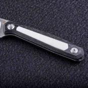 RS3501FW Real Steel Dex – Couteau Fixe EDC | Lame M390 Satin | Manche White G10 + Carbone | Étui Kydex  - Livraison Gratuite