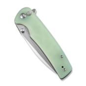 S210074 Couteau SENCUT Sachse Jade Button Lock Lame Acier 9Cr18MoV IKBS - Livraison Gratuite