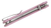 S250073 Sencut Skelfin Pink | Lame Clip Point Acier 9Cr18MoV Manche G10 | Button Lock | Roulement Céramique - Livraison Gratuite