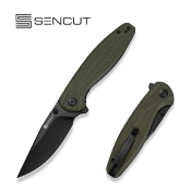 S251041 SENCUT Vyrce Couteau Lame Acier D2 Black Finish Manche G10 OD Green Linerlock Thumb Stud - Livraison Gratuite