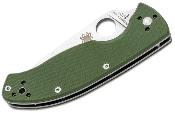 SC122GPGR Couteau Spyderco Tenacious Liner Lock Manche G-10 Vert Lame Drop Point Acier 8Cr13MoV - Livraison Gratuite