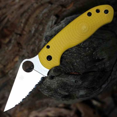 SC223SYL Couteau Spyderco Para 3 Lightweight Salt | Lame Acier CPM MagnaCut Manche FRN Yellow Compression Lock USA - Livraison Gratuite
