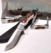 SCHP1227079 Schrade UH 2 Fixed/Folder Combo | Set 3 pièces | Lames Acier Inox | Manche Delrin Stag | Coffret Métal - Livraison Gratuite