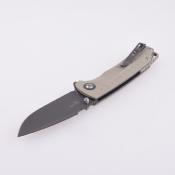 SHI7070G1 Couteau Shieldon Relicanth Tan G10 Handle D2 Blade IKBS Linerlock Clip