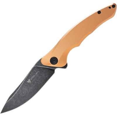 SMGF4426 Couteau Pliant Steel Will Spica Lame Acier 154CM Manche Aluminium Doré Linerlock - Livraison Gratuite